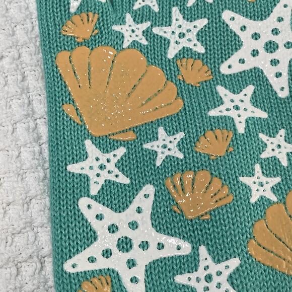Temp-tations Blue Seashells Oven Safe Glove Mitts Womens Temptations 2 pc NEW - Picture 2 of 5